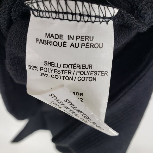 Theory High Low Split Hem Pullover Sweatshirt Top XS Womens Crew Neck Black - Picture 7 of 7